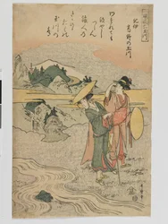 Der Koya Tama Fluss in Kii, Edo-Periode, ca. 1800-05